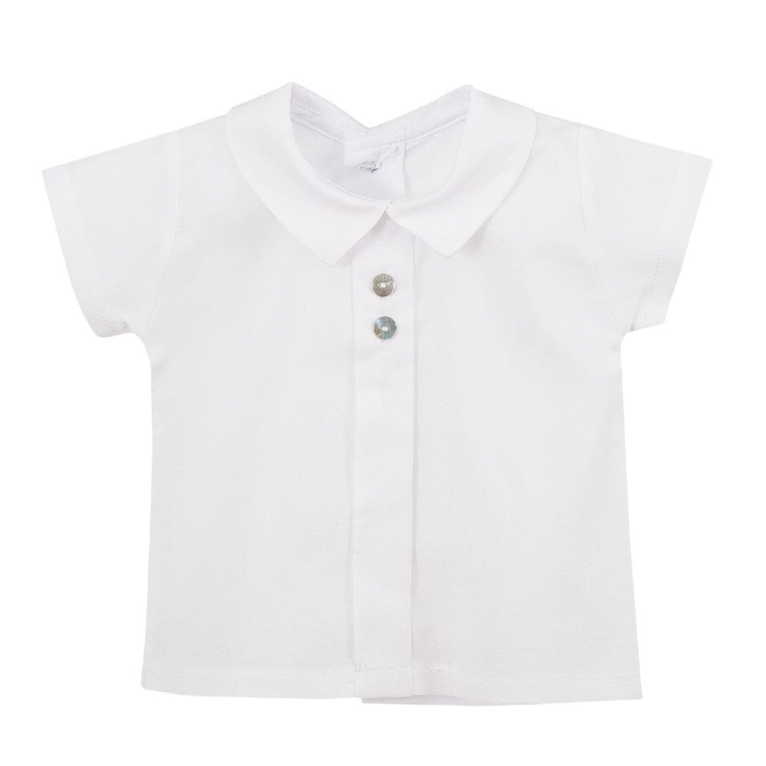 Camisa beige Delmer de algodón manga corta - Amapuches