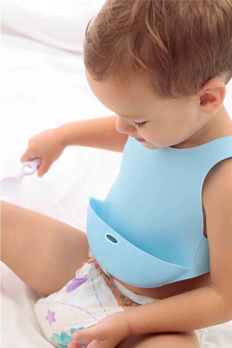 Babero silicona azul Flexi Bab Baby - Amapuches