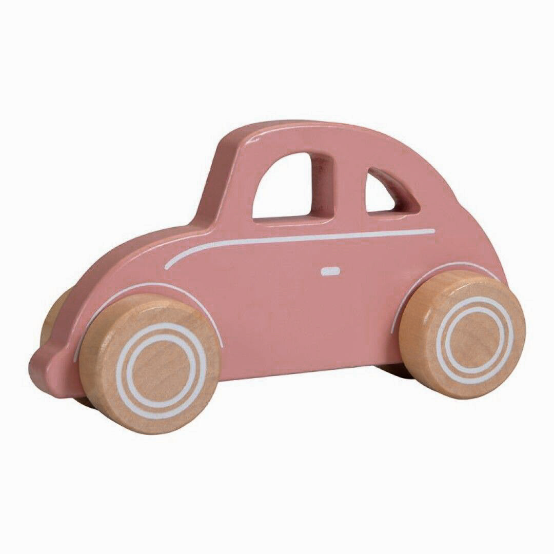 Coche de madera color rosa - Amapuches