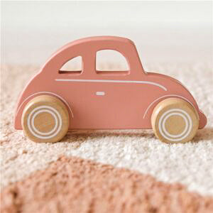 Coche de madera color rosa - Amapuches