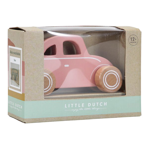 Coche de madera color rosa - Amapuches