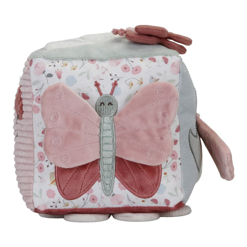 Cubo blandito de actividades. Flores y Mariposas - Amapuches