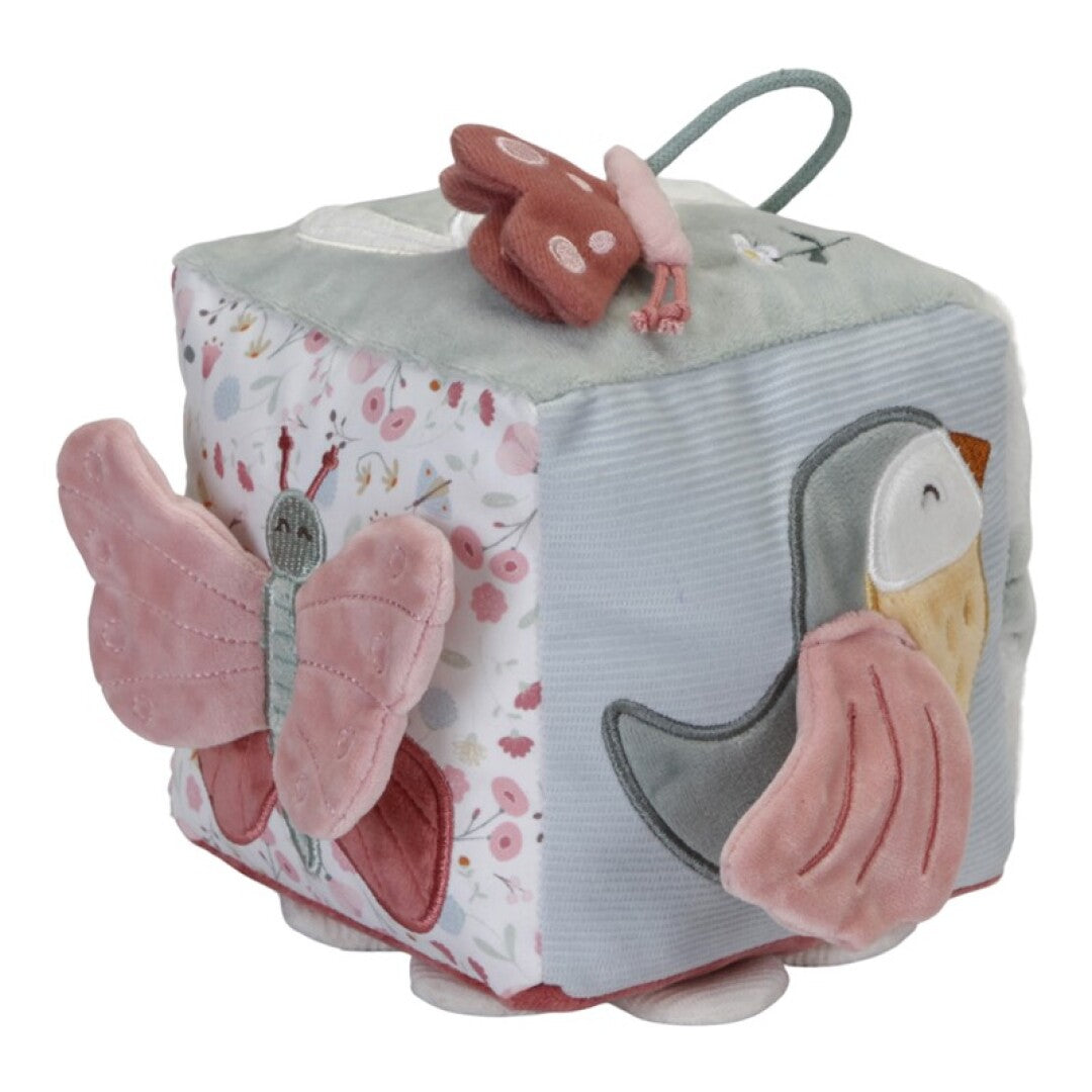 Cubo blandito de actividades. Flores y Mariposas - Amapuches