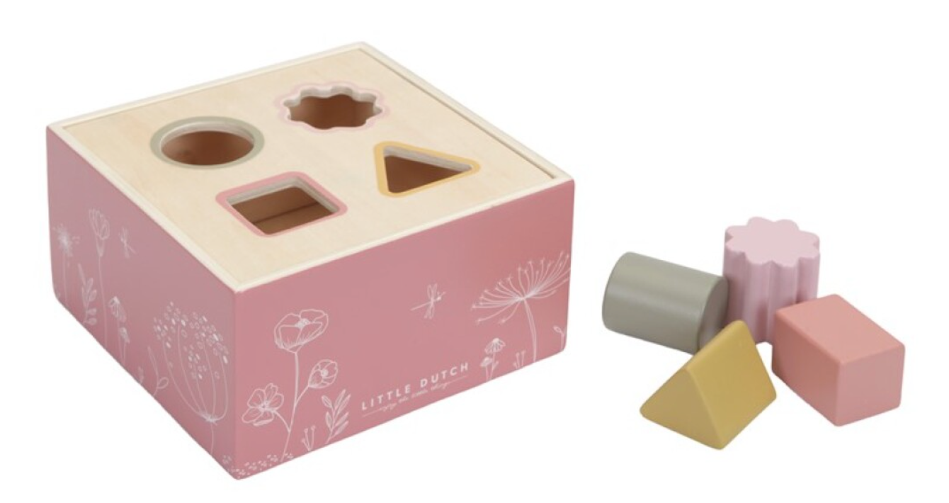 Encajable de formas flowers rosa - Amapuches