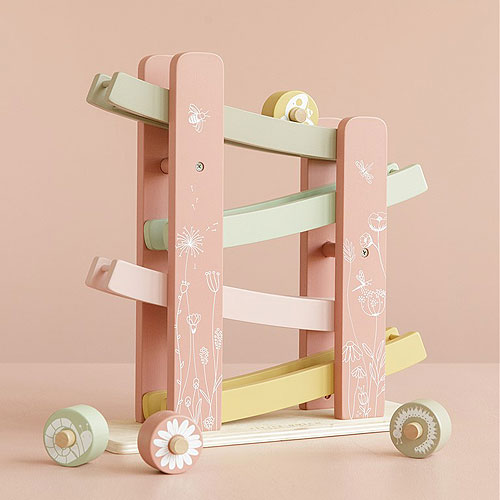 Pista rampa de carreras de madera rosa - Amapuches