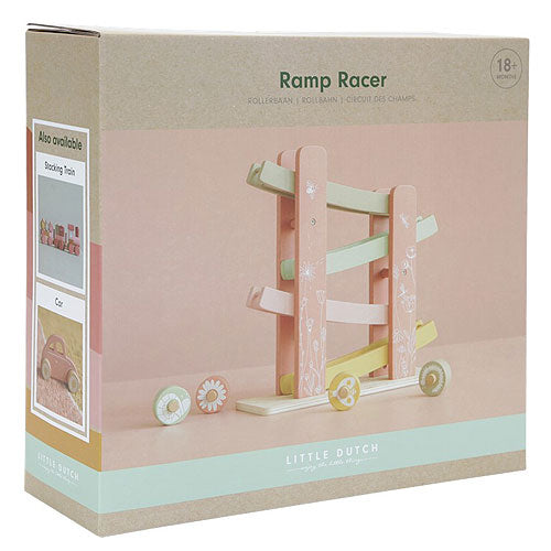 Pista rampa de carreras de madera rosa - Amapuches
