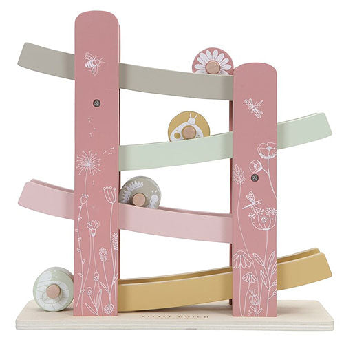 Pista rampa de carreras de madera rosa - Amapuches