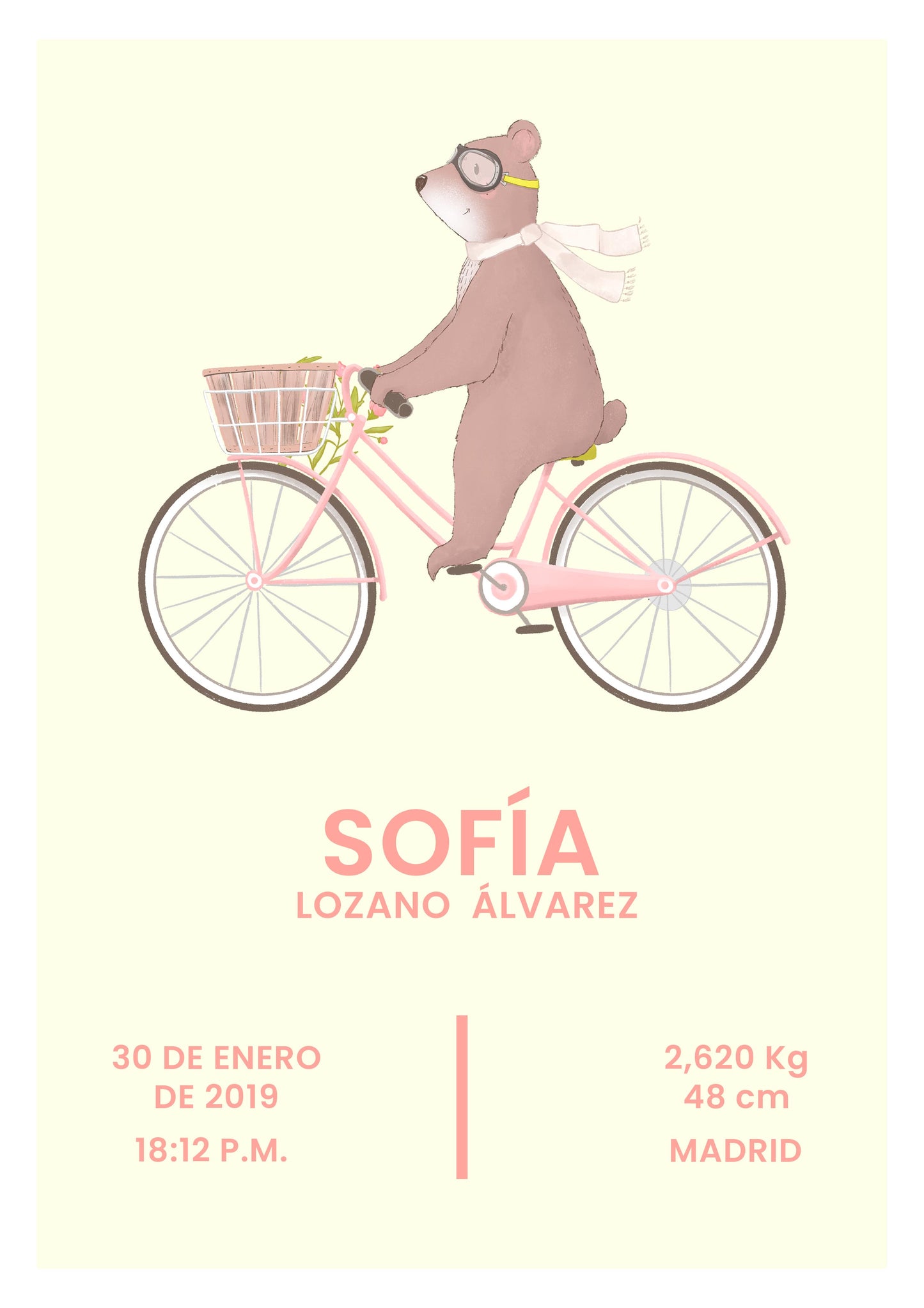 Póster personalizable. Modelo Sofía - Amapuches