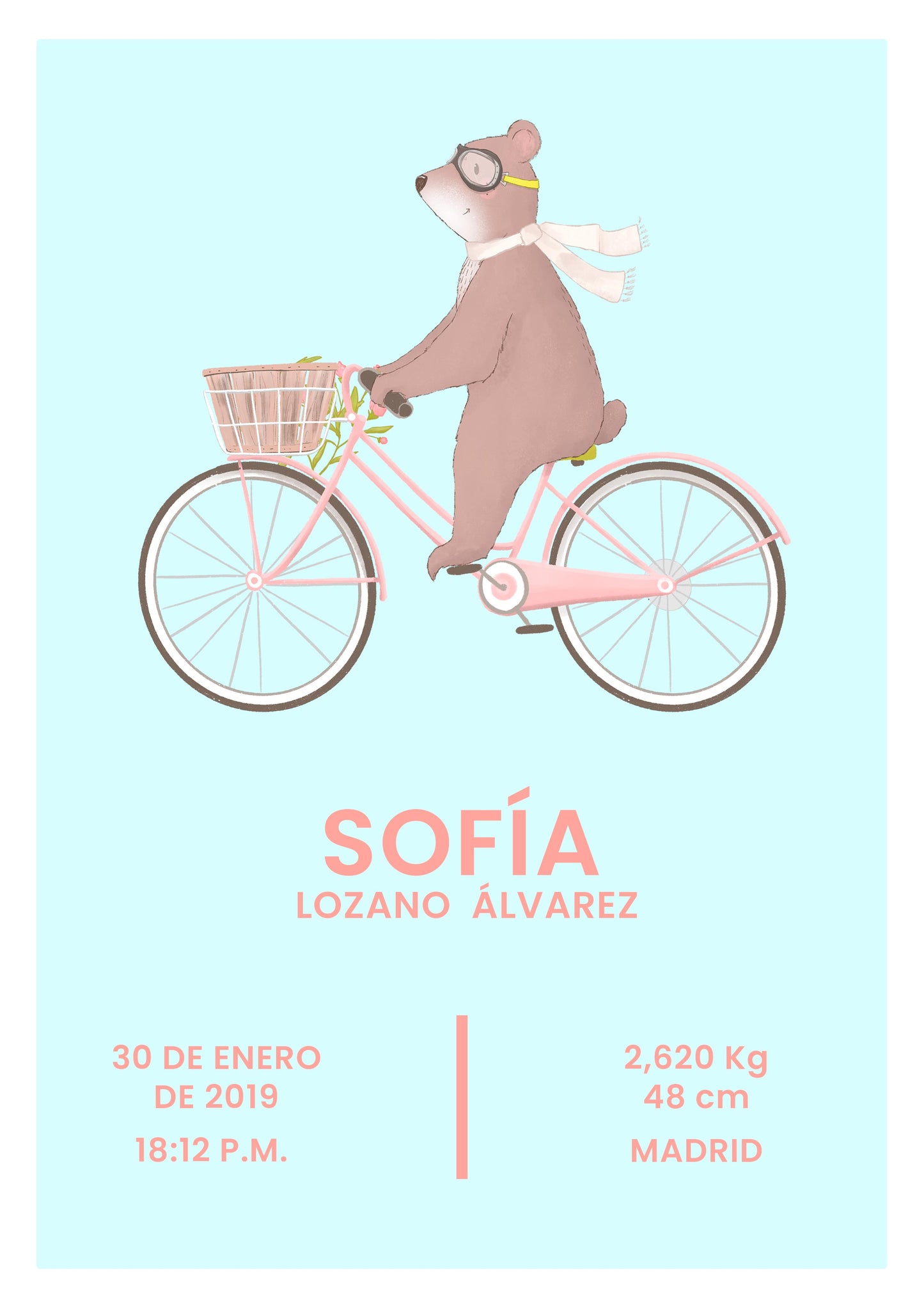 Póster personalizable. Modelo Sofía - Amapuches