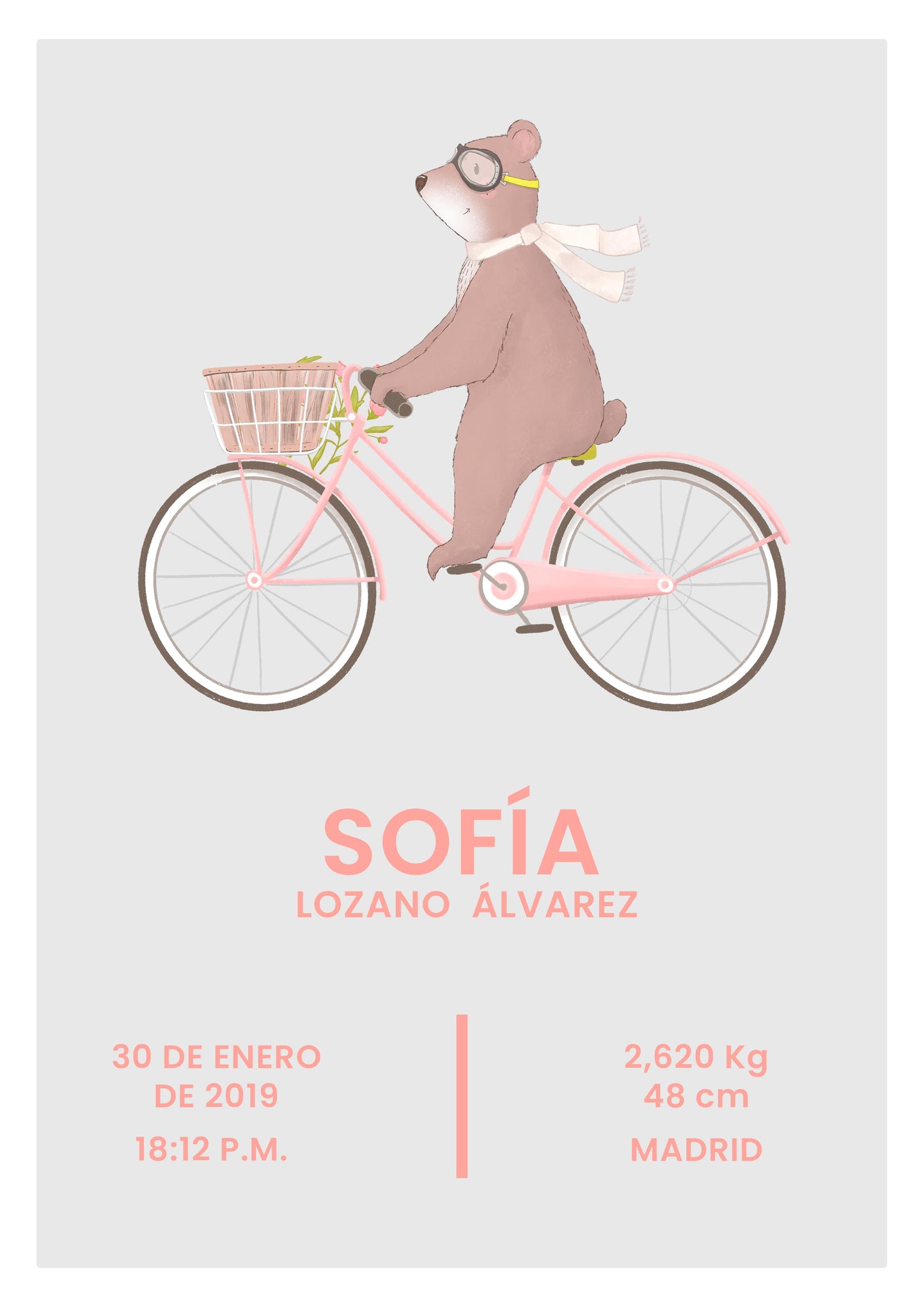 Póster personalizable. Modelo Sofía - Amapuches