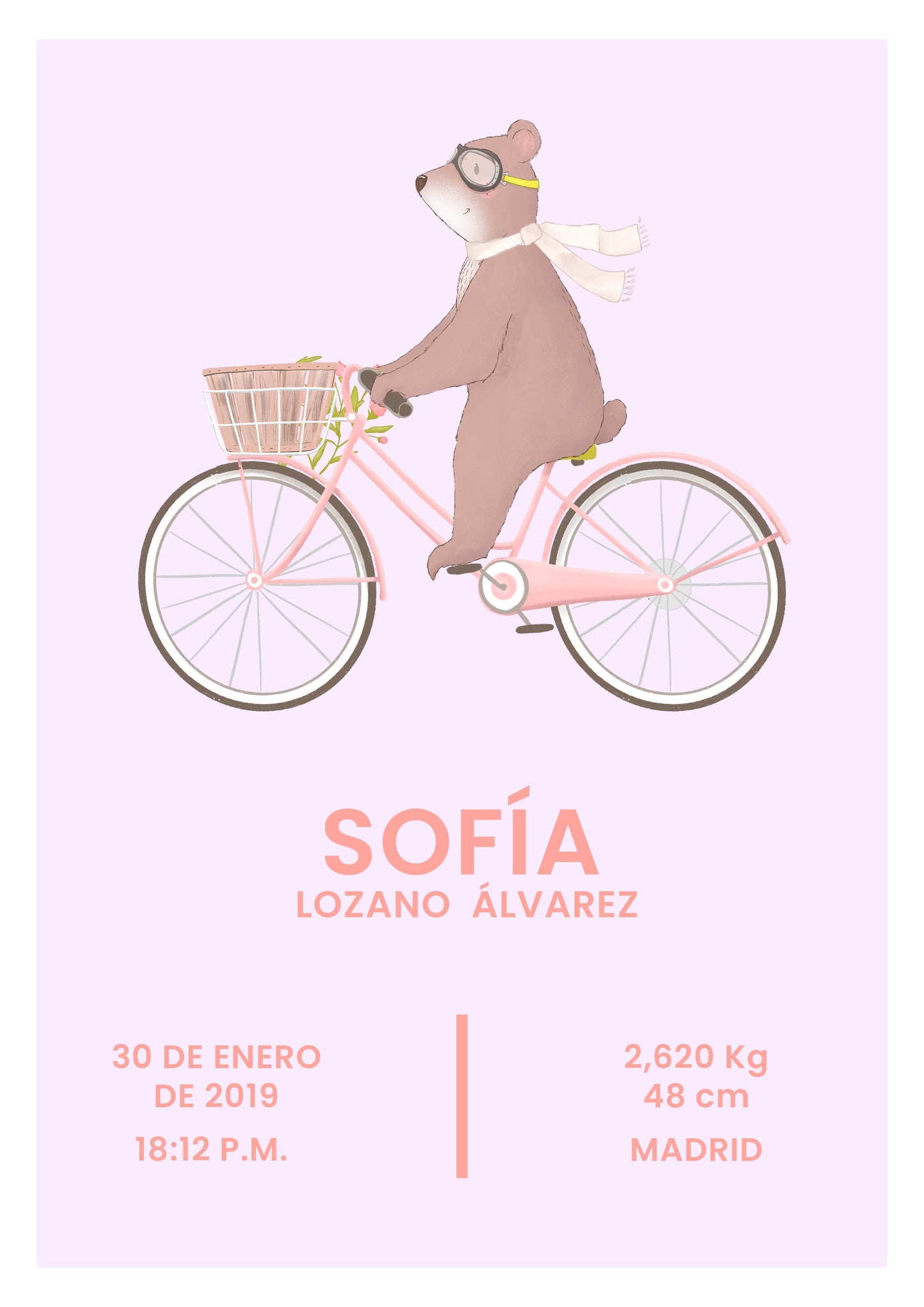 Póster personalizable. Modelo Sofía - Amapuches