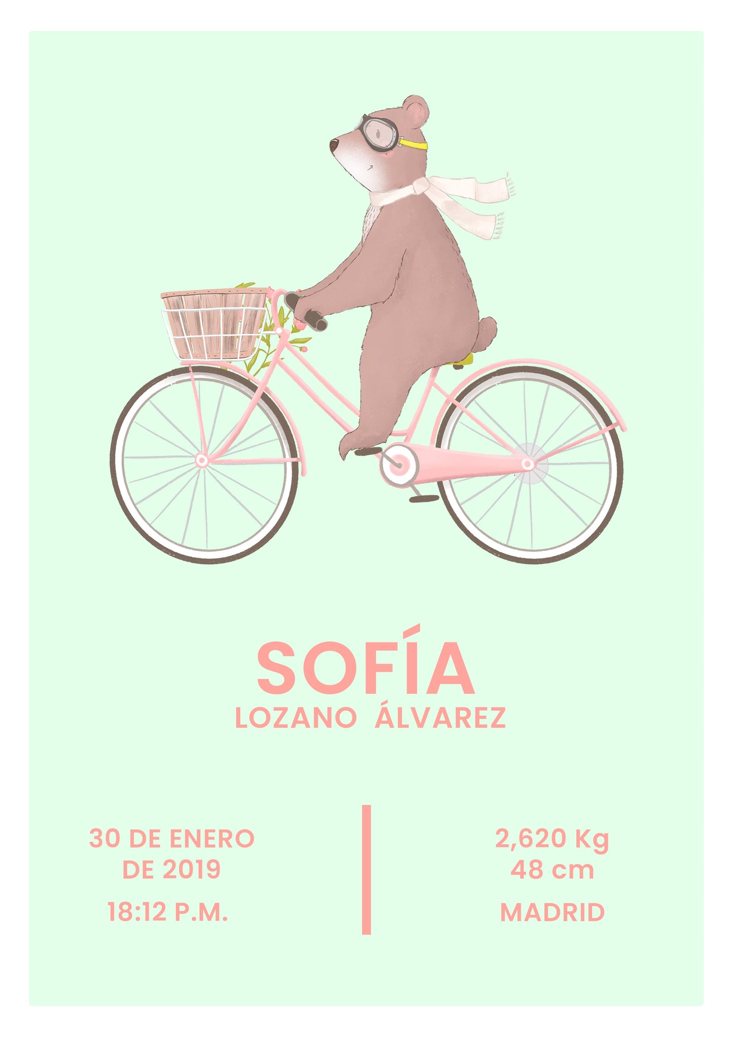 Póster personalizable. Modelo Sofía - Amapuches
