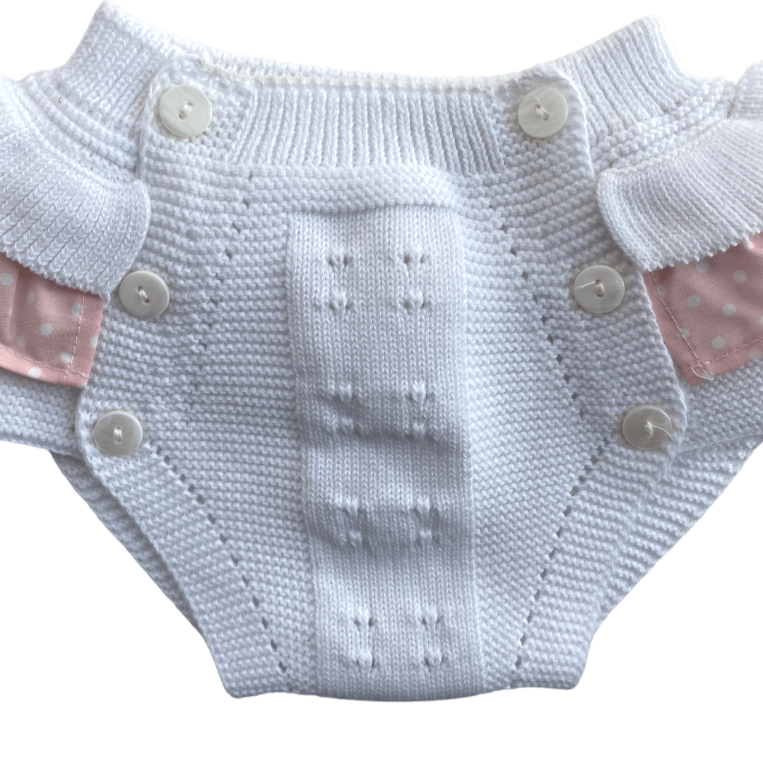 Conjunto bebé manga corta con tejido y tela de algodón - Amapuches