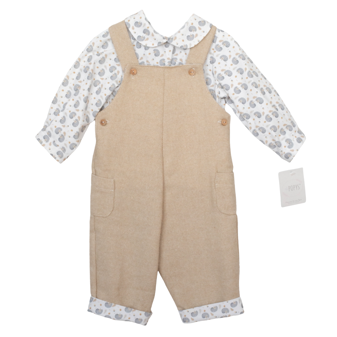 Conjunto camisa erizo y peto bebé niño - Amapuches