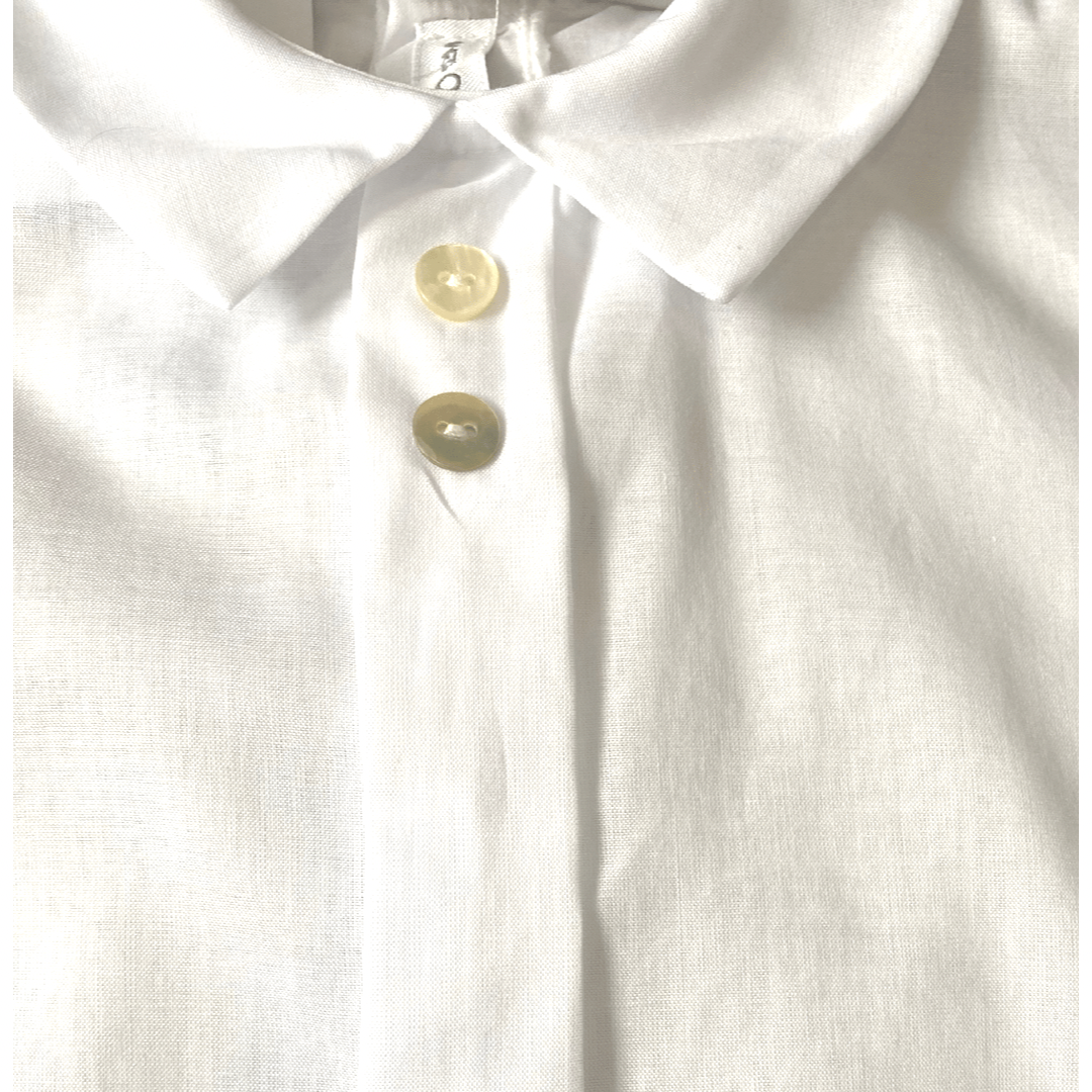 Camisa blanca Delmer de algodón manga corta - Amapuches