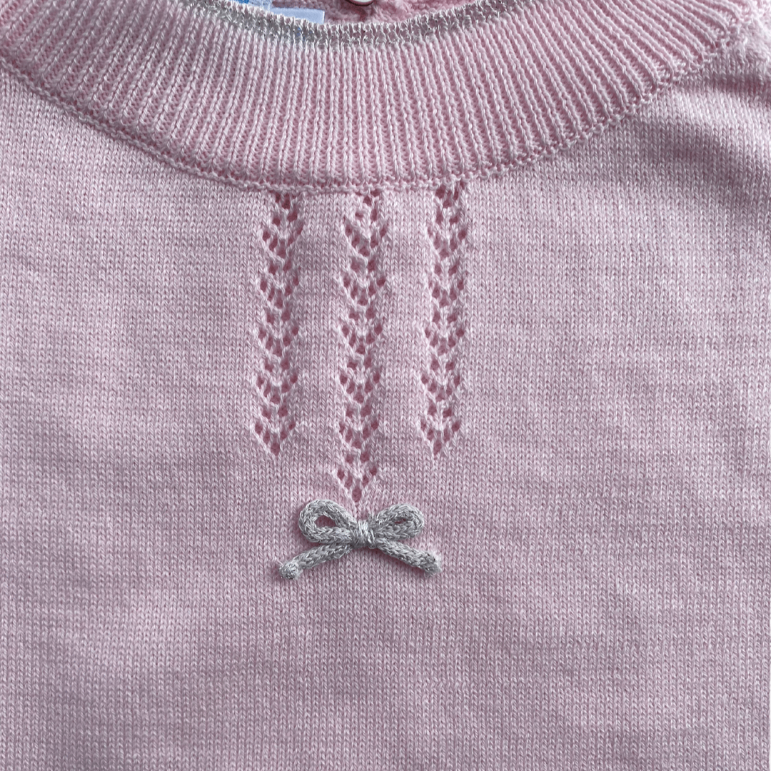 Vestido tejido de manga corta en algodón - Amapuches