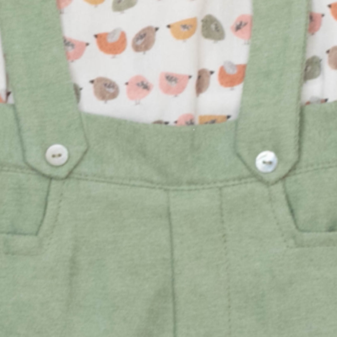 Conjunto camisa y peto pajaritos bebé niño - Amapuches