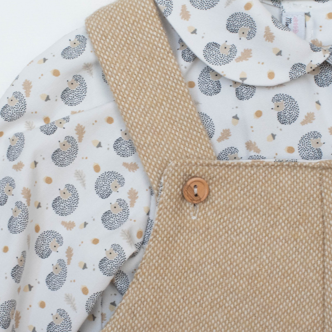 Conjunto camisa erizo y peto bebé niño - Amapuches