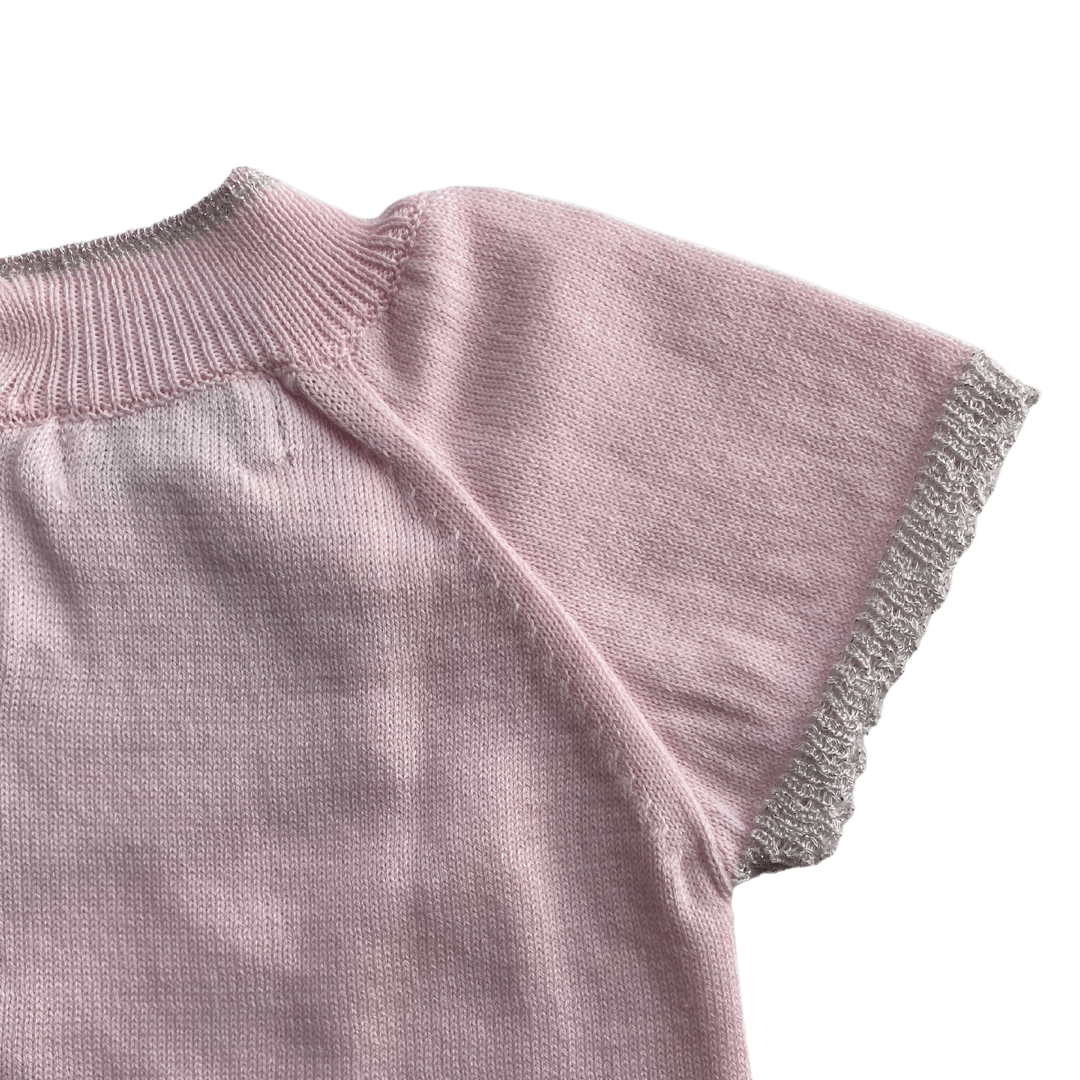 Vestido tejido de manga corta en algodón - Amapuches