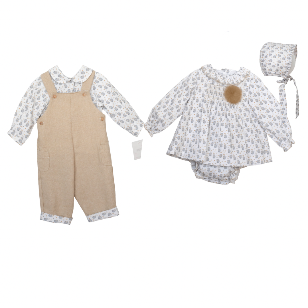 Conjunto camisa erizo y peto bebé niño - Amapuches