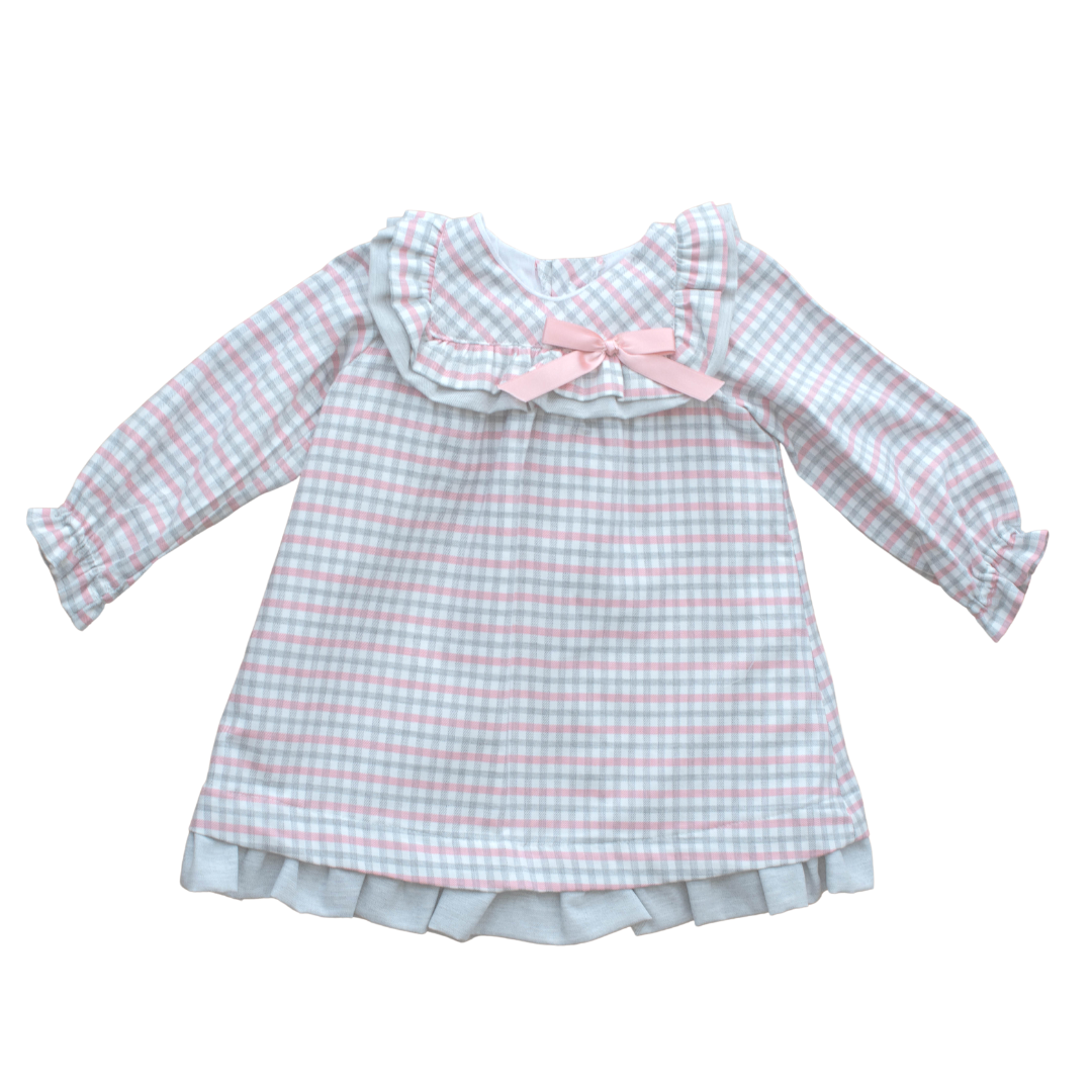 Vestido bebé niña de manga larga con forro interior - Amapuches