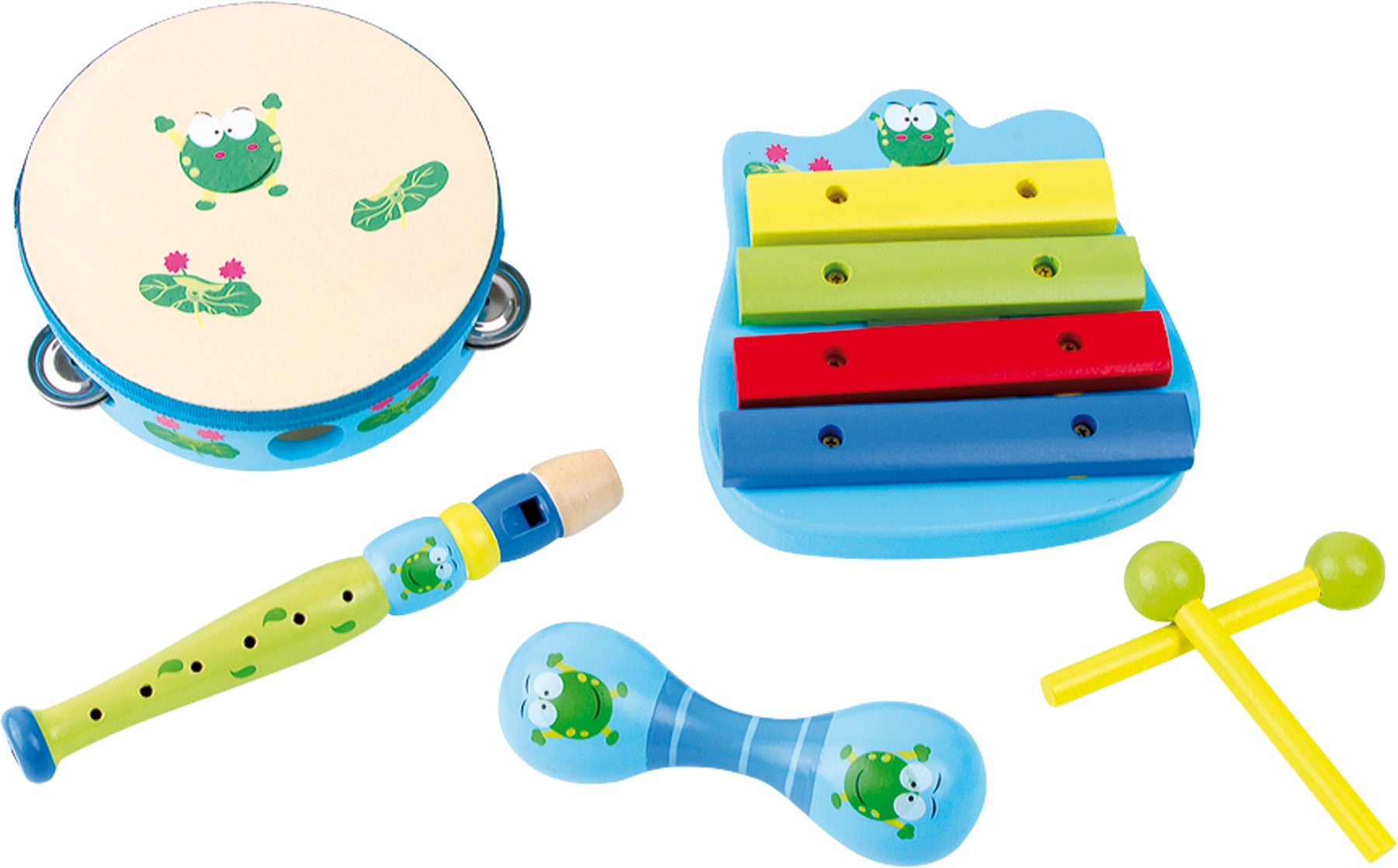 Set de instrumentos musicales de madera - Amapuches
