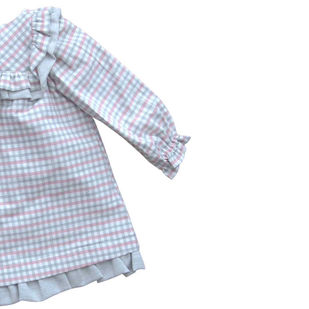 Vestido bebé niña de manga larga con forro interior - Amapuches
