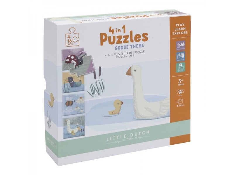 Puzzle para niños 4 en 1 ocas - Amapuches