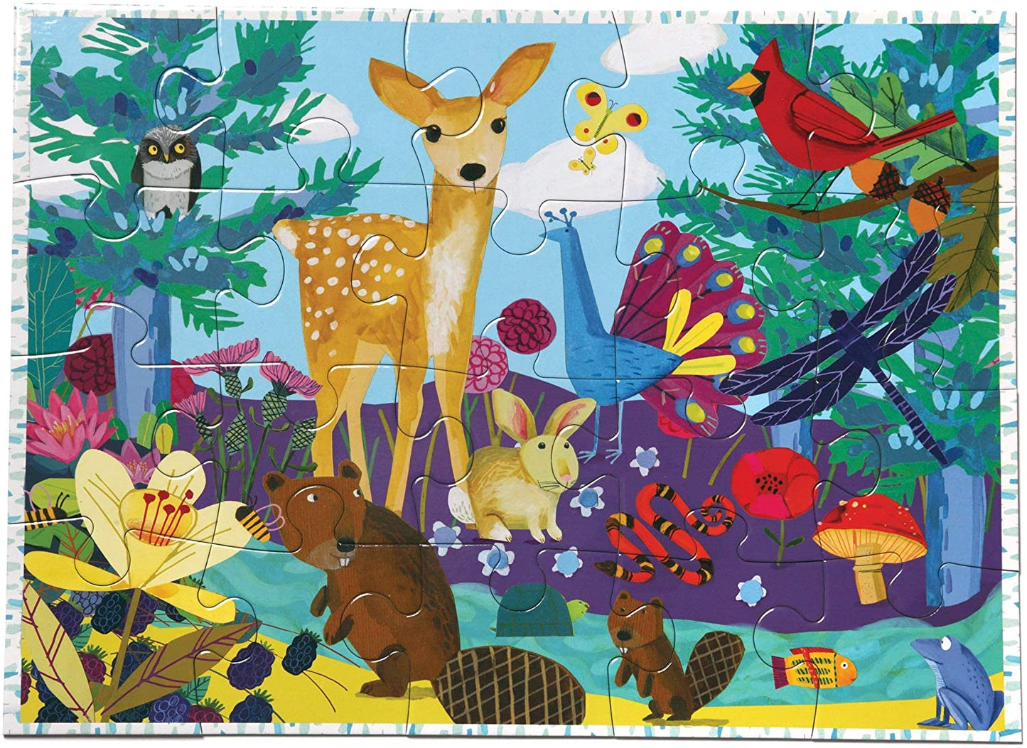 Puzzle para niños con ilustración de vida en la tierra - Amapuches