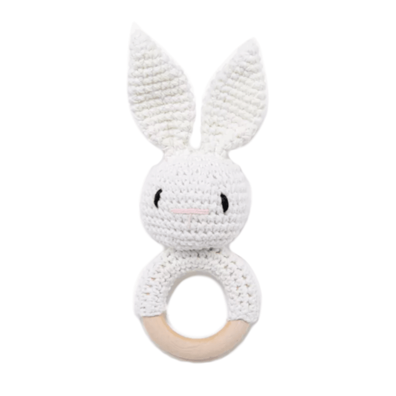 Sonajero de madera y crochet - Amapuches