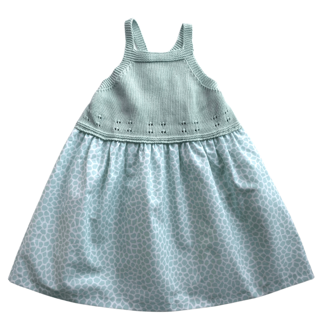 Vestido de tirantes con tejido y tela de algodón - Amapuches